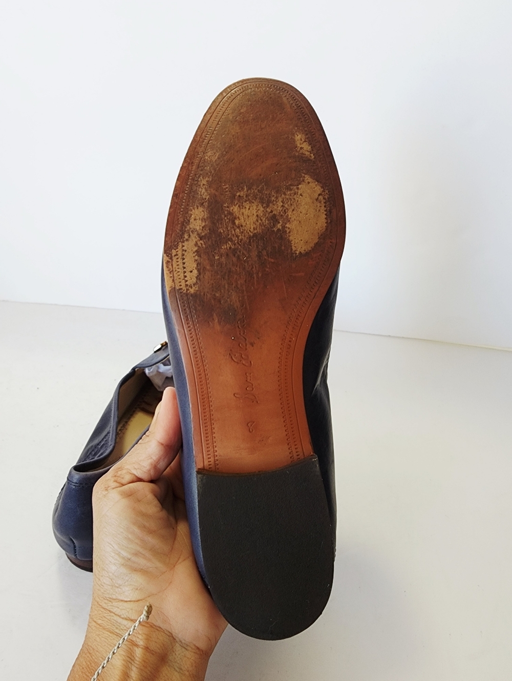 Sam Edelman Blue Lior Leather Horse Bit Loafer Size 8 - Picture 6 of 7